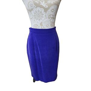 Dana Buchman Silk Skirt Lined Purple Above Knee Length Pockets Women's 4
